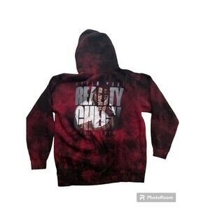 Kevin Hart Hoodie Men Large Reality‎ Check Tour 2022 Merch Exclusive Tie Dye Red